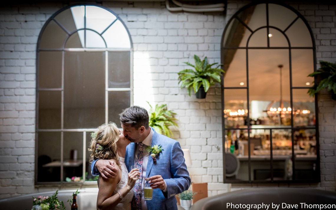 Bride and groom have a quiet moment together