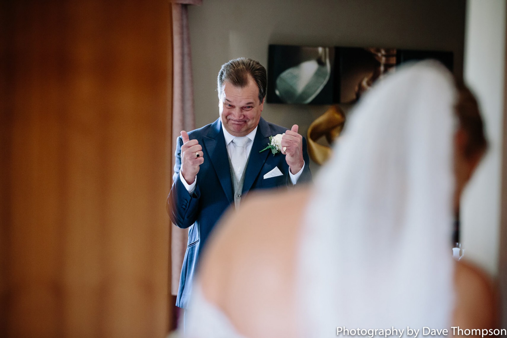 Thumbs up from the father of the bride