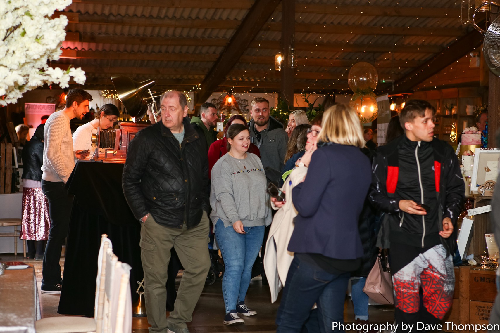 Visitors look around the Suppliers at the Alcumlow Wedding Barn Open Weekend