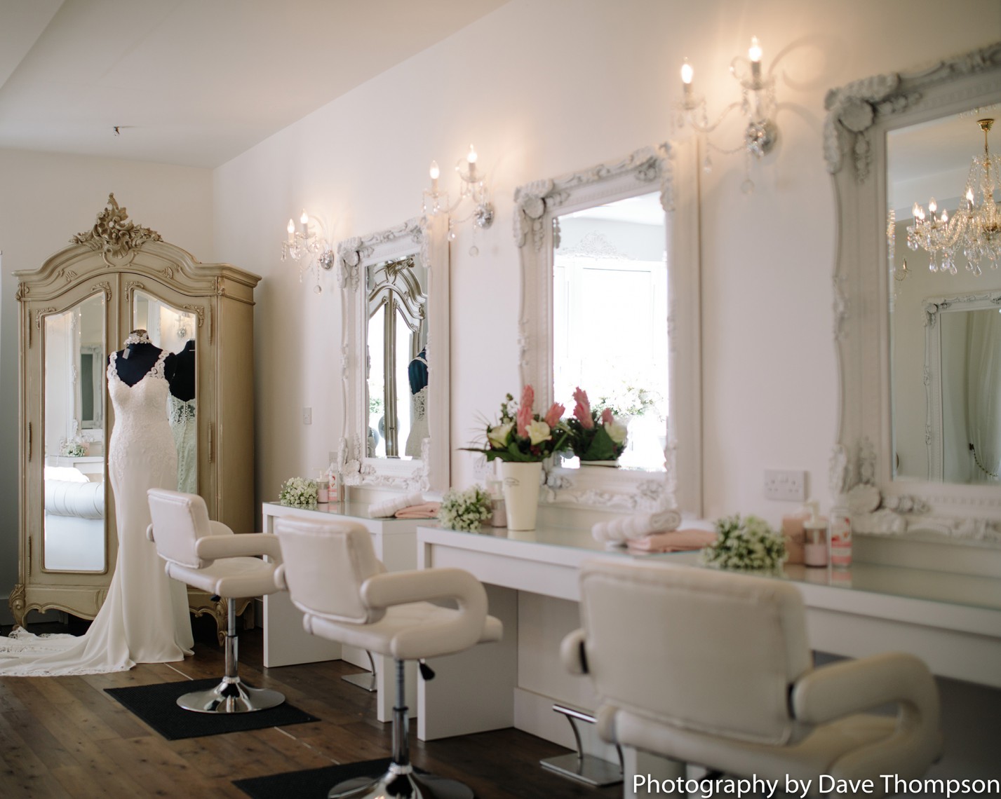 The Bridal Prep area at Alcumlow Wedding Barn