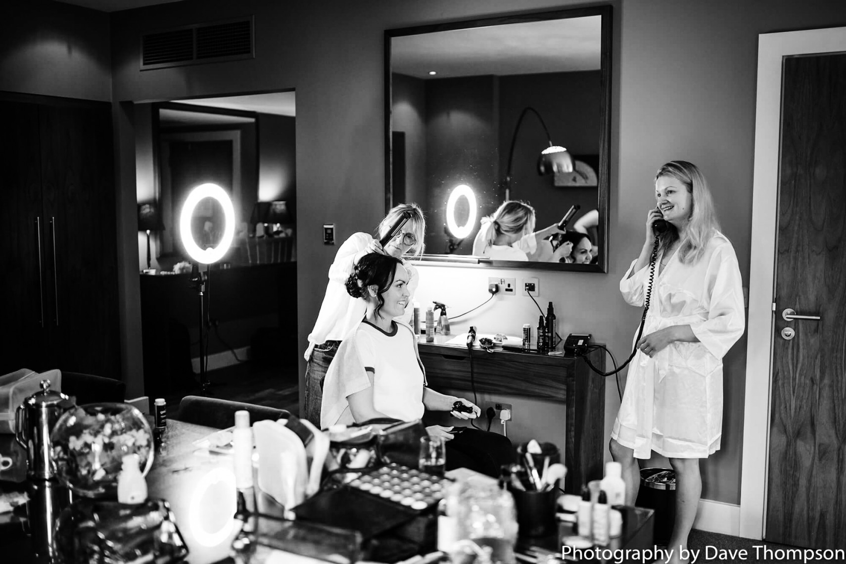 Bridal prep at The Mere resort