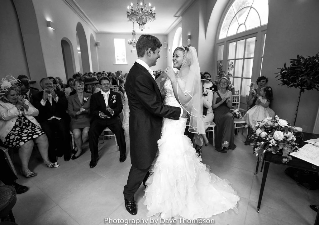 The bride and groom are married