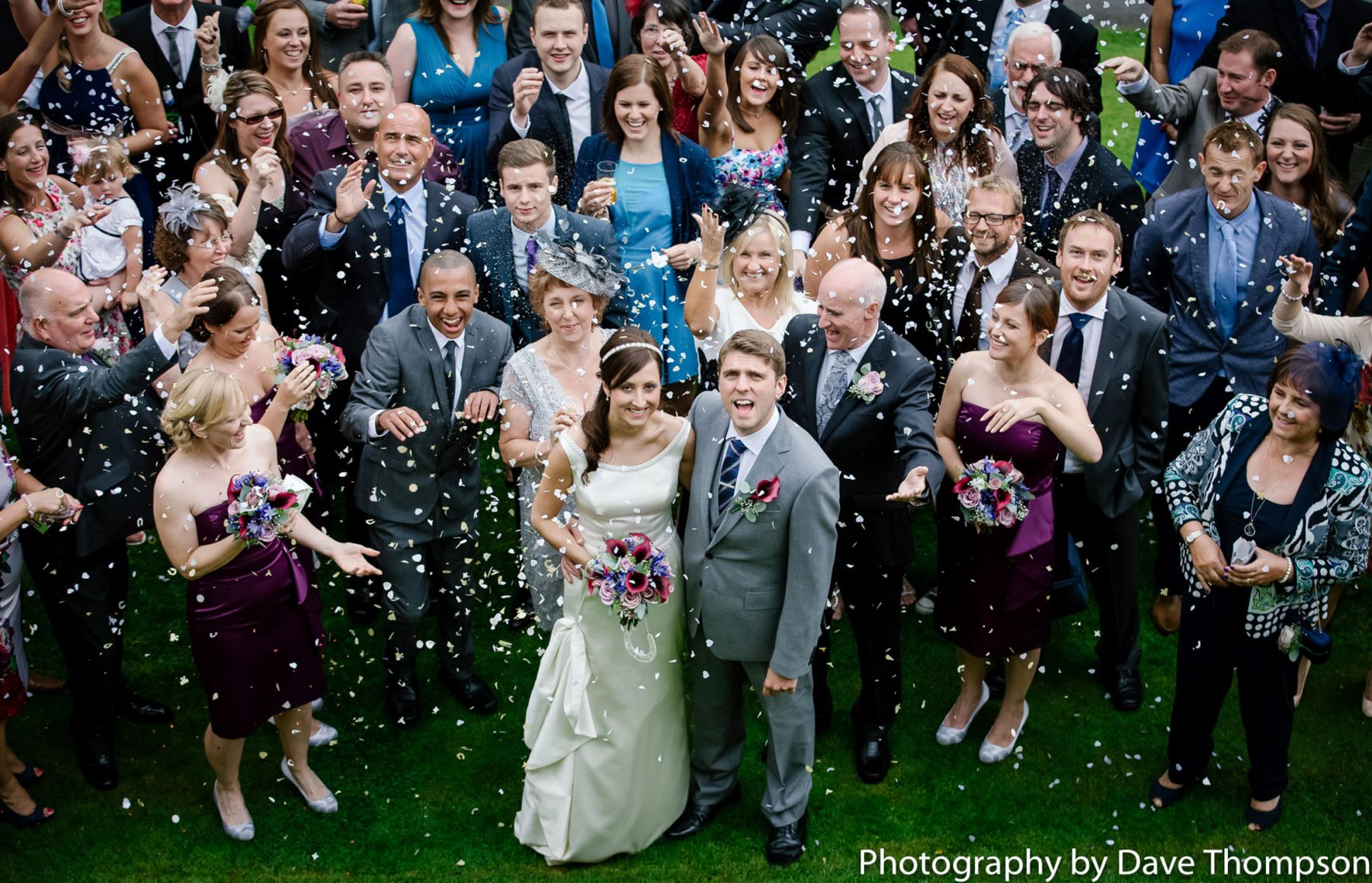 Wedding group photograph of all the guests