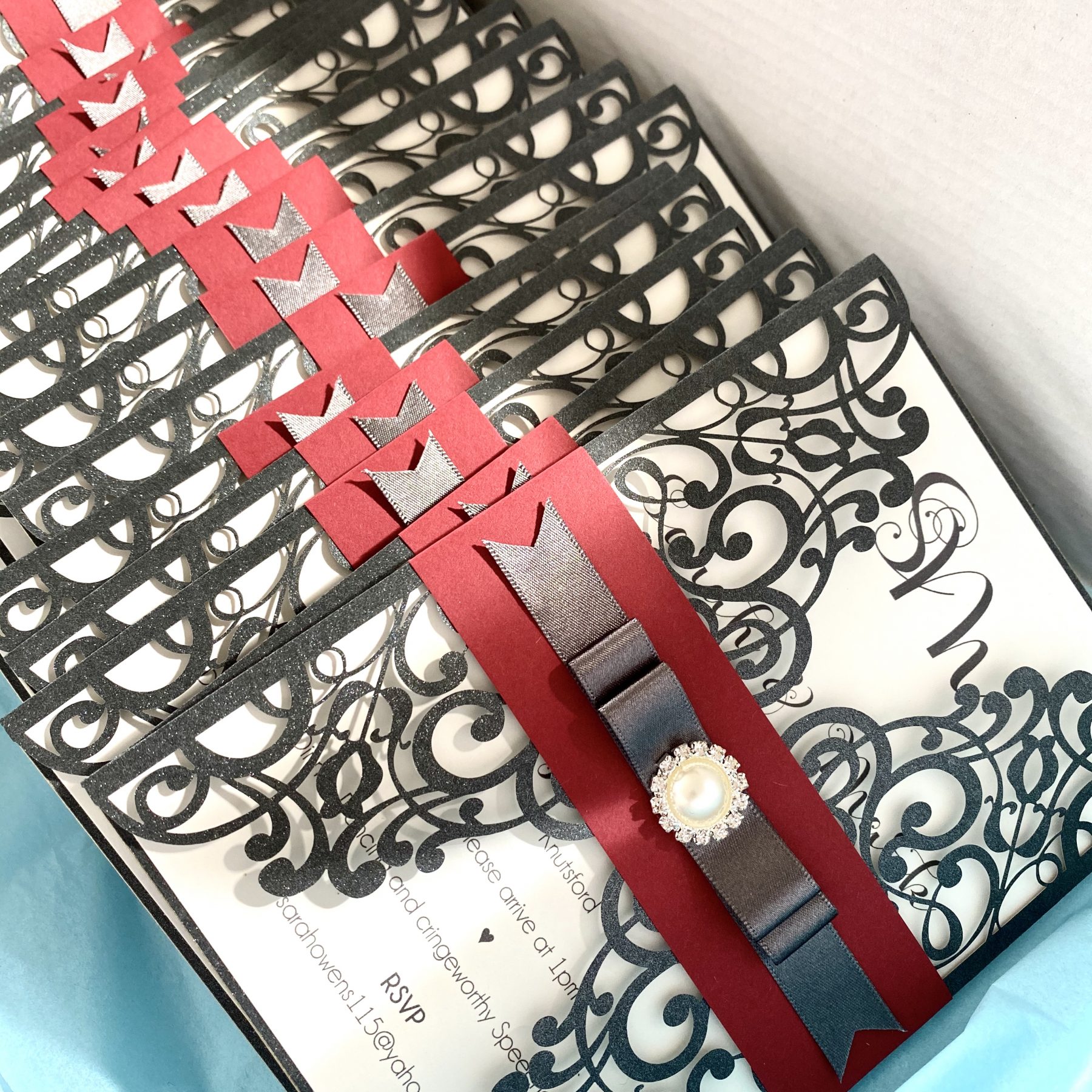 Handmade wedding stationary Invites