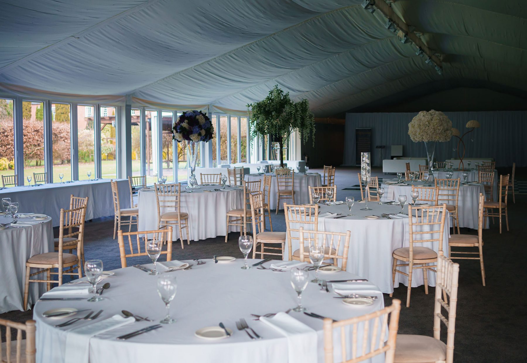 A picture of the marquee at Nunsmere Hall in Cheshire - Country House weddings at Nunsmere Hall