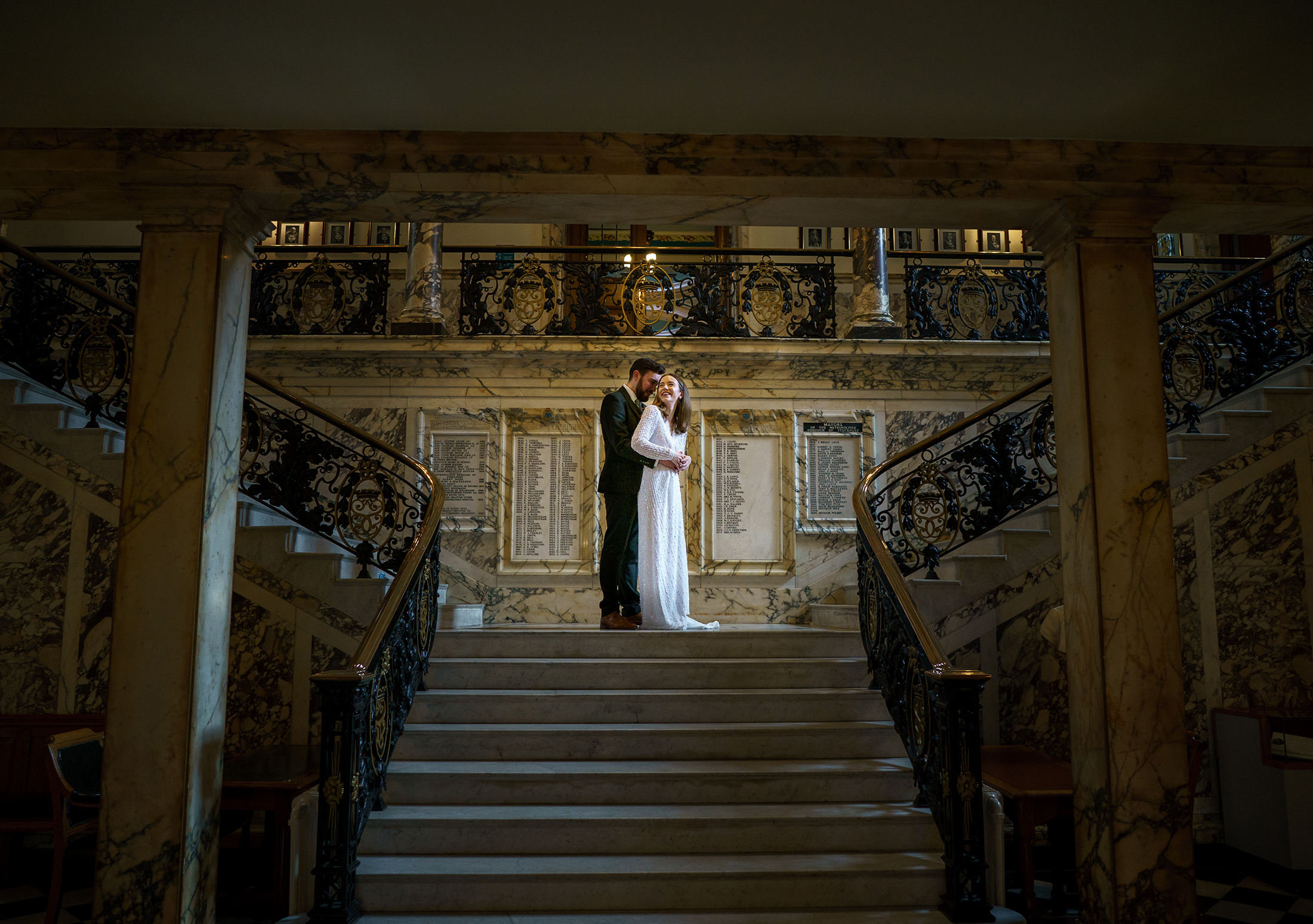 A small, intimate wedding at Stockport Town Hall